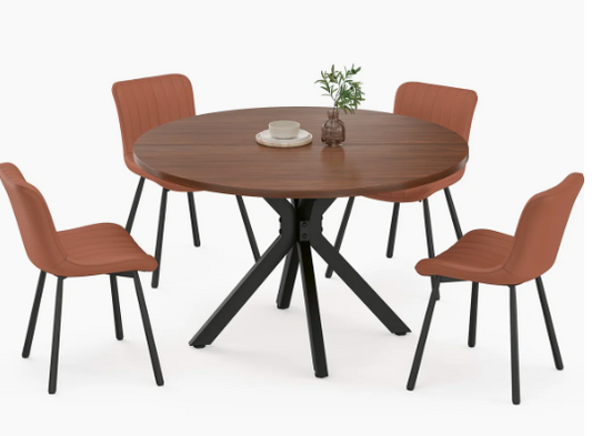 Round Cross Leg Modern Minimalist Design for Compact Dining Spaces