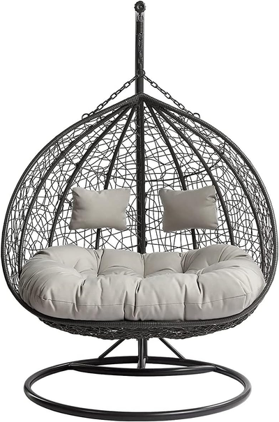 Double Hanging Egg Chair - Spacious & Relaxing Garden Swing