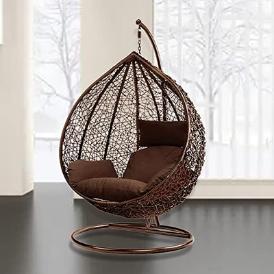 Double Swing Egg Chair with Cushions for Indoor & Outdoor Relaxation