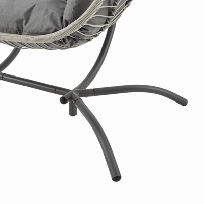 Double Hanging Egg Chair with Grey Cushions – Stylish Indoor & Outdoor Hammock Swing