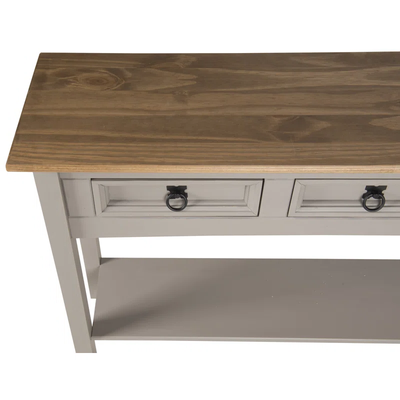 Solid Pine Console Table with 3 Drawers