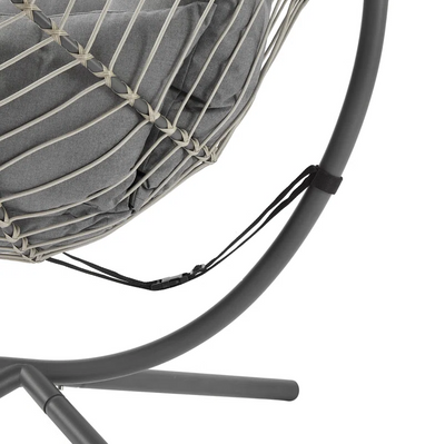 Hanging Egg Chair with Stand and Weatherproof Cushions – Indoor and Outdoor Use