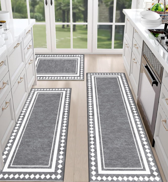 Kitchen Rugs Sets – Non Slip Washable Farmhouse Kitchen Mats