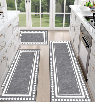 Kitchen Rugs Sets – Non Slip Washable Farmhouse Kitchen Mats