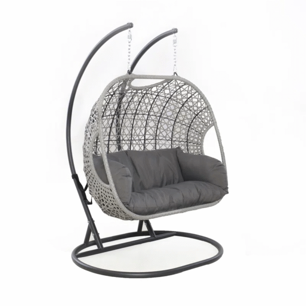 Double Hanging Egg Chair with Cushions – Indoor & Outdoor Luxury Swing