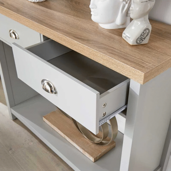 Modern Two-Tone Hallway Console Table with Drawers - Image 2
