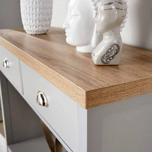 Modern Two-Tone Hallway Console Table with Drawers - Image 3