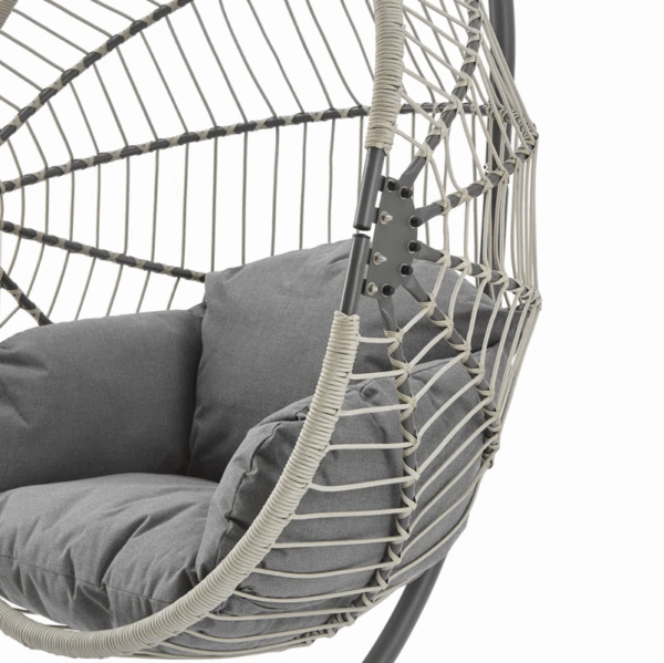Hanging Egg Chair with Stand and Weatherproof Cushions – Indoor and Outdoor Use - Image 3