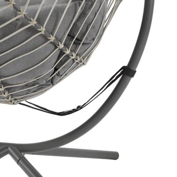 Hanging Egg Chair with Stand and Weatherproof Cushions – Indoor and Outdoor Use - Image 4