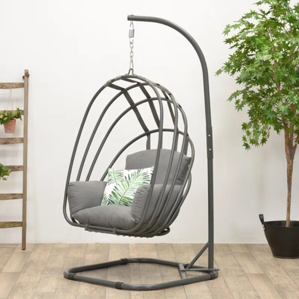 Hanging Swing Chair with Stand and Cushion