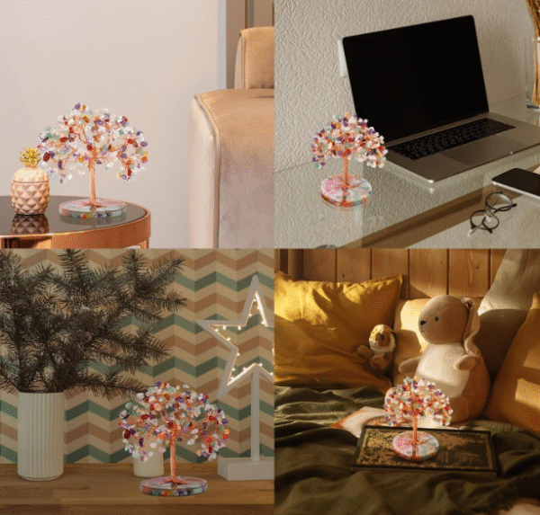 Crystal Tree Feng Shui Gemstone Money Tree - Image 4