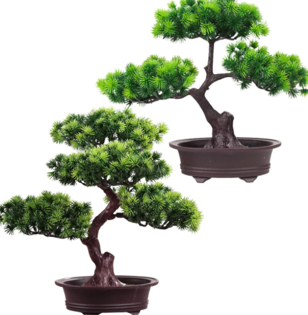 Fake Bonsai Tree Artificial Bonsai Plant in Decorative Pot - Image 3