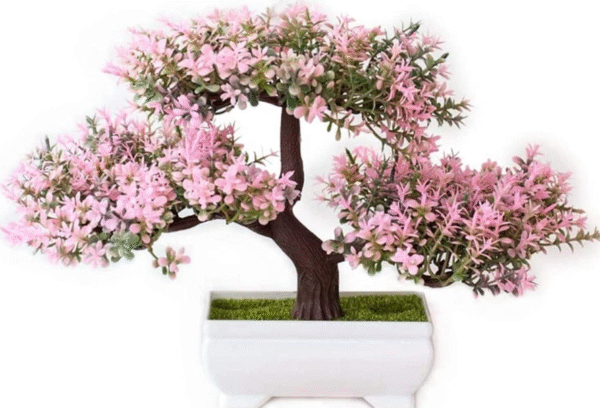 Pink Bonsai Tree Decoration – Artificial Paper Bonsai Plant - Image 3