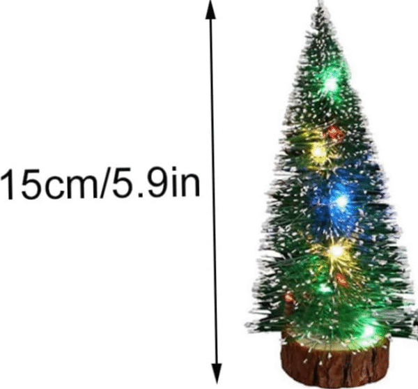 Christmas Tree with Light – Mini Artificial Pine Tree Tabletop Decoration - Image 4
