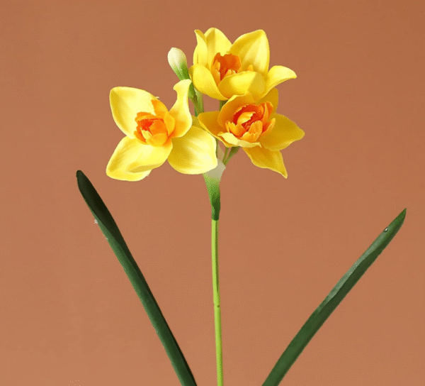 Artificial Daffodils Flowers Bouquet – Silk Fake Daffodil Stems - Image 4