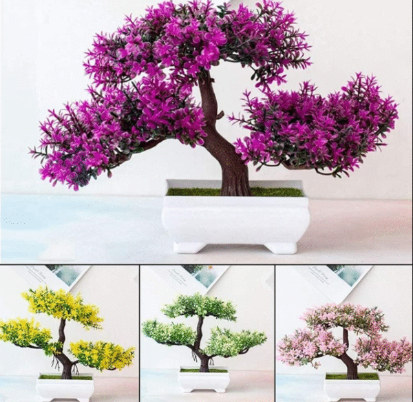 Pink Bonsai Tree Decoration – Artificial Paper Bonsai Plant - Image 2