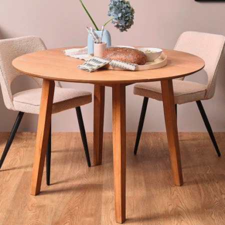 Round Drop Tenaya Dining Table Elegant Space