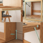 Drop Leaf Wall Mounted Folding Table – Extendable Dining Table with Storage Shelf