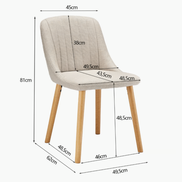 Linen Dining Room Chairs Set of 4 - Stylish and Classic - Image 5