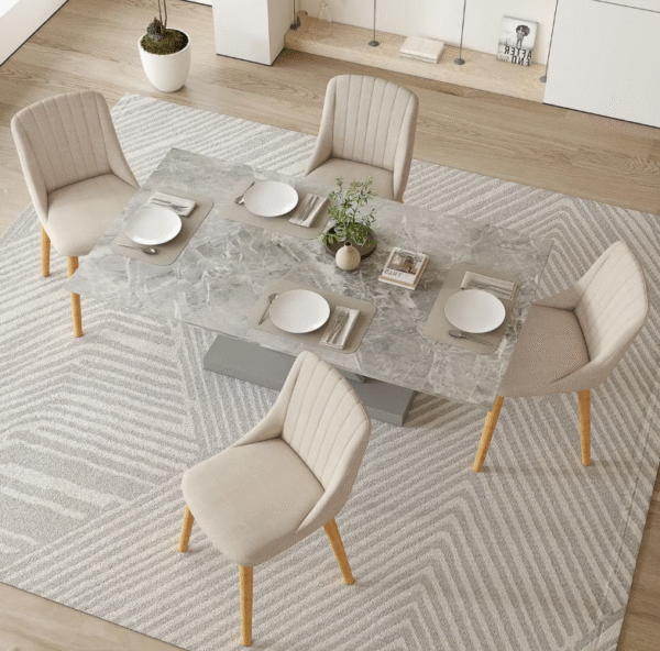 Linen Dining Room Chairs Set of 4 - Stylish and Classic - Image 3