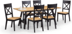 Julian Bowen Hockley Black and Oak Rectangular DiningTable Set
