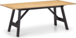 Julian Bowen Hockley Black and Oak Rectangular DiningTable Set
