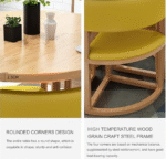 Round Chairs Coffee Table Set for 4 – Space-Saving Round Dining Table